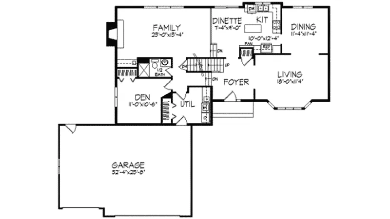 Traditional House Plan First Floor - Straub Classic European Home 091D-0153 - Shop House Plans and More