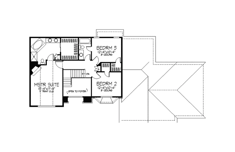 Tudor House Plan Second Floor - Bonney Lake Tudor Style Home 091D-0156 - Search House Plans and More