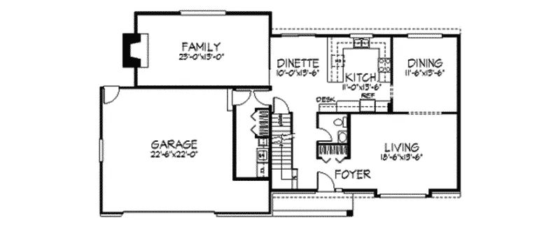 Country House Plan First Floor - Highland Glen Tudor Home 091D-0157 - Search House Plans and More