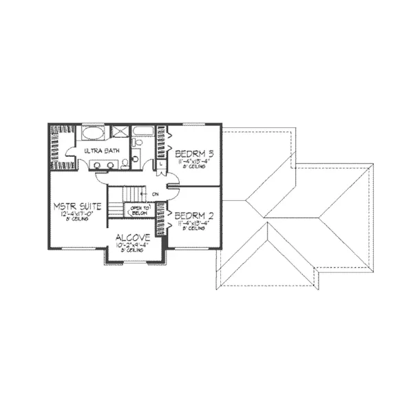 Georgian House Plan Second Floor - Georgia Traditional Home 091D-0160 - Search House Plans and More