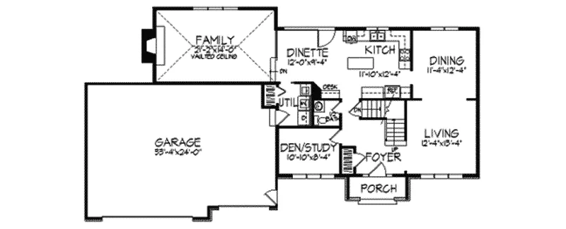 Traditional House Plan First Floor - Milena Georgian Home 091D-0162 - Shop House Plans and More