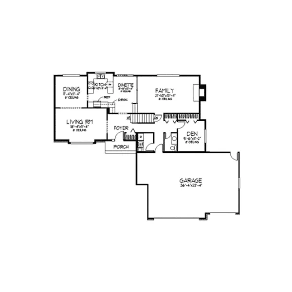 Traditional House Plan First Floor - Claresholm Neoclassical Home 091D-0163 - Search House Plans and More