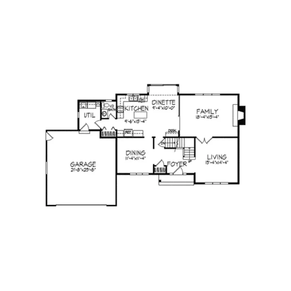 Traditional House Plan First Floor - Brighton Park Greek Revival 091D-0164 - Search House Plans and More