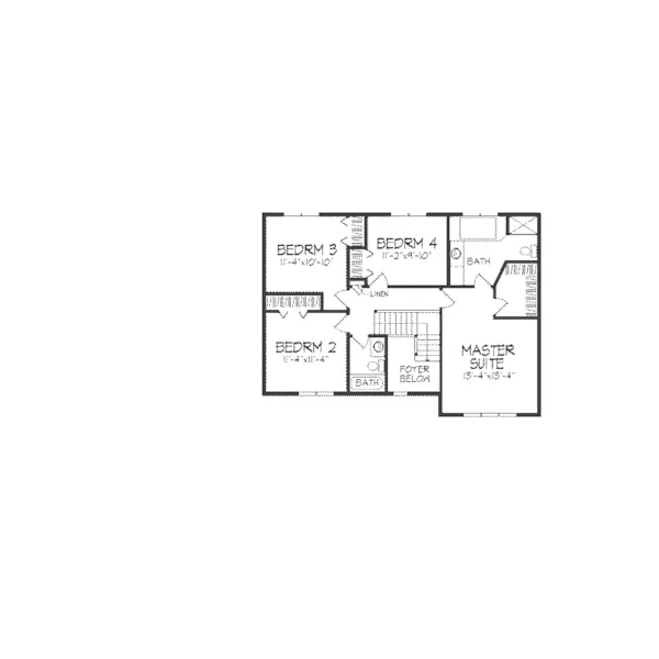 Traditional House Plan Second Floor - Brighton Park Greek Revival 091D-0164 - Search House Plans and More