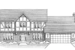 Symmetrically Designed Tudor Style House With Brick