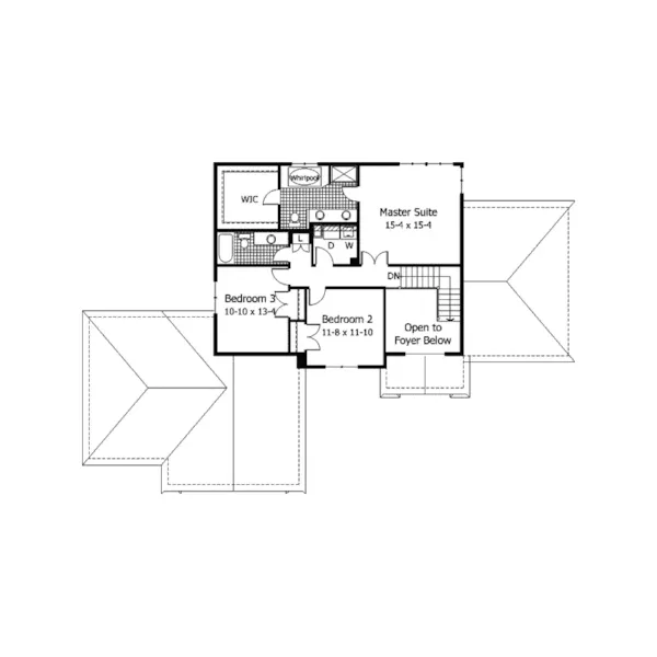 Sunbelt House Plan Second Floor - Lucie Traditional Home 091D-0174 - Shop House Plans and More