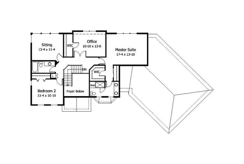 European House Plan Second Floor - Bexbach Tudor Home 091D-0175 - Search House Plans and More