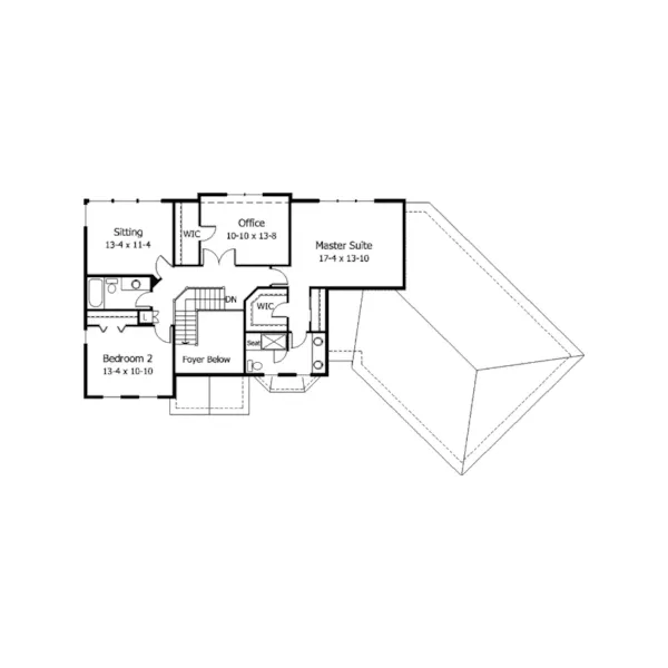 Tudor House Plan Second Floor - Bexbach Tudor Home 091D-0175 - Search House Plans and More