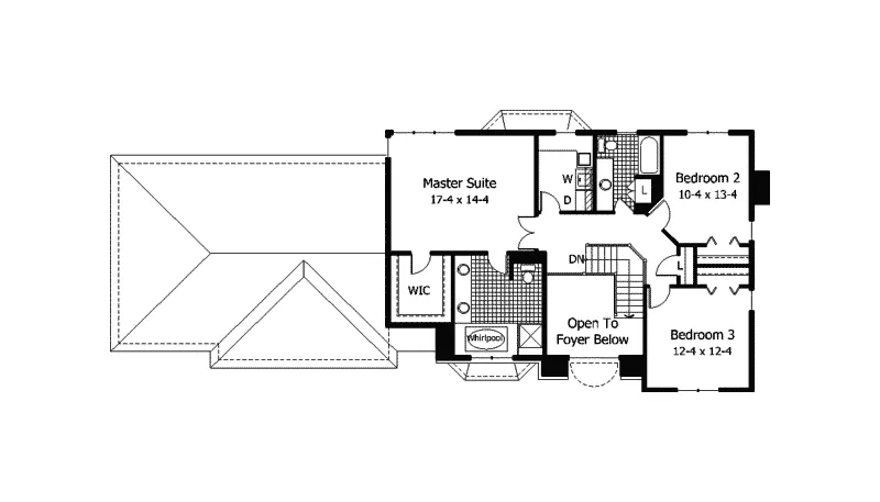 Traditional House Plan Second Floor - Lara Place Traditional Home 091D-0178 - Shop House Plans and More