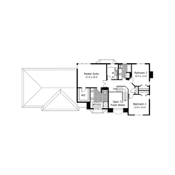 Traditional House Plan Second Floor - Lara Place Traditional Home 091D-0178 - Shop House Plans and More