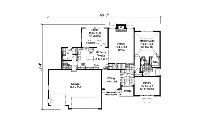 Traditional House Plan First Floor - Maurice Place Traditional Home 091D-0180 - Shop House Plans and More