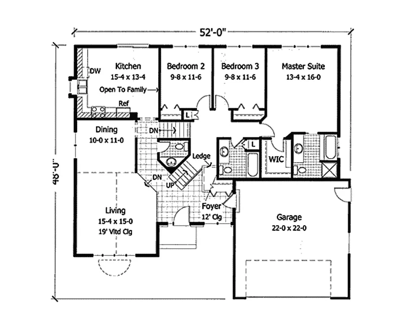 Traditional House Plan First Floor - Herriman Modern Ranch Home 091D-0181 - Search House Plans and More