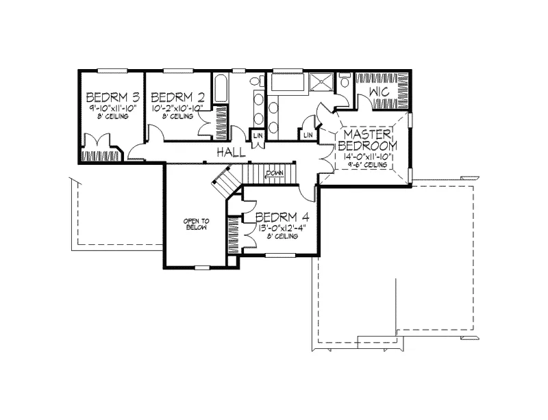 Traditional House Plan Second Floor - Windbrooke Traditional Home 091D-0182 - Shop House Plans and More