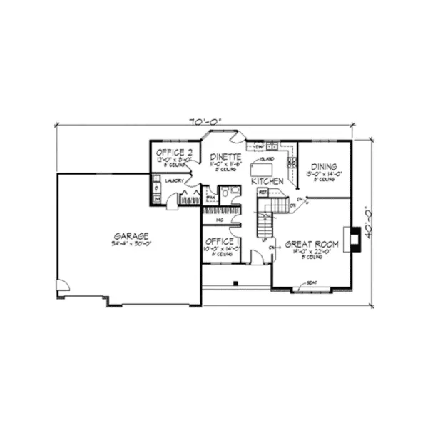 Country House Plan First Floor - Fitzpatrick Traditional Home 091D-0185 - Search House Plans and More