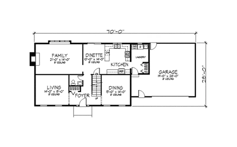 Early American House Plan First Floor - Loren Woods Colonial Home 091D-0187 - Shop House Plans and More