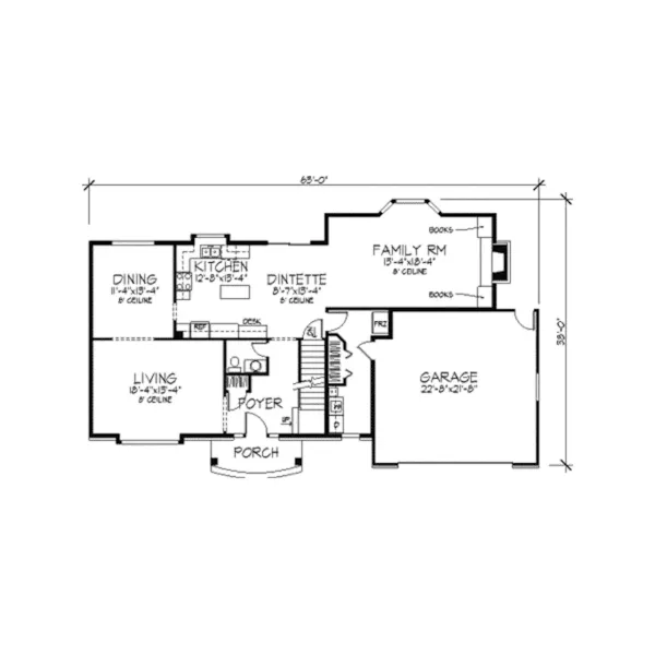 Traditional House Plan First Floor - Polina Traditional Home 091D-0189 - Shop House Plans and More