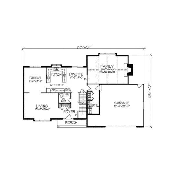 Tudor House Plan First Floor - Maidstone Place Tudor Home 091D-0192 - Shop House Plans and More