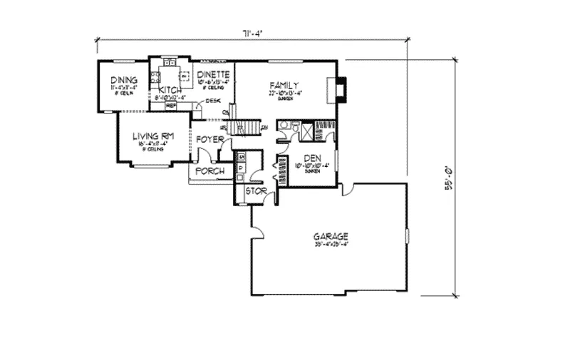 Country House Plan First Floor - Hamden Victorian Home 091D-0194 - Search House Plans and More