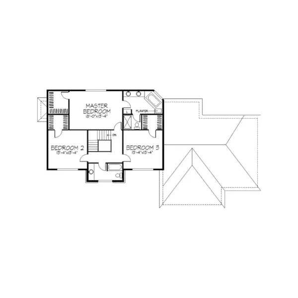 Colonial House Plan Second Floor - Florenica Traditional Home 091D-0196 - Search House Plans and More