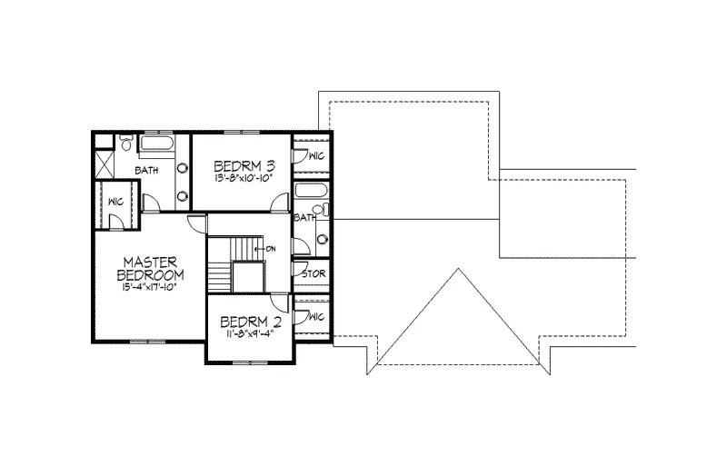 Tudor House Plan Second Floor - Lincolnshire Tudor Home 091D-0197 - Shop House Plans and More