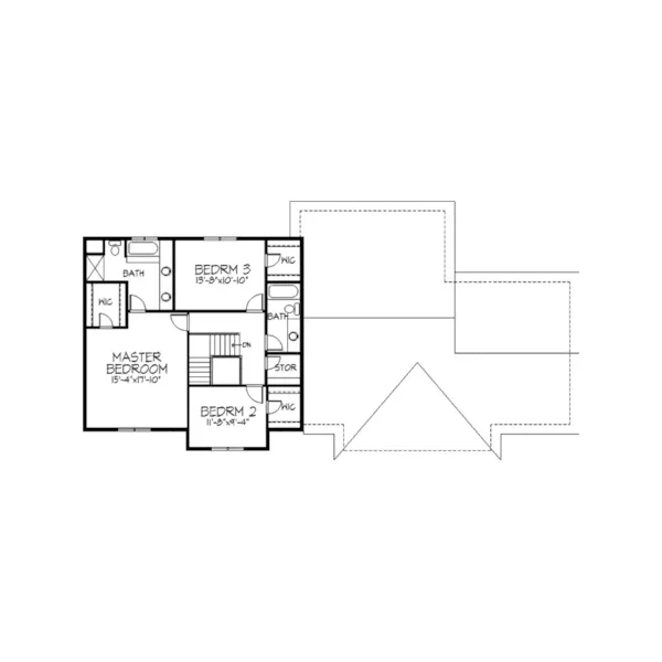 Traditional House Plan Second Floor - Lincolnshire Tudor Home 091D-0197 - Shop House Plans and More