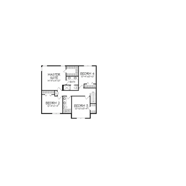 Country House Plan Second Floor - Santino Place Traditional Home 091D-0198 - Shop House Plans and More