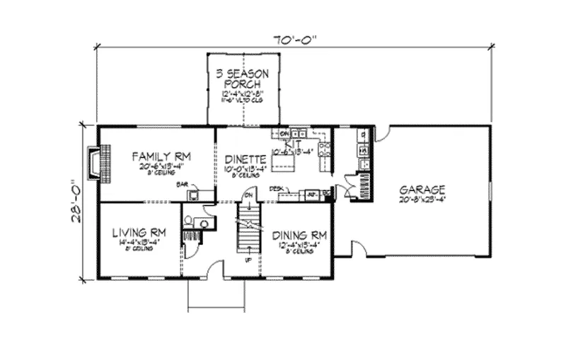 Colonial House Plan First Floor - Blaine Hollow Colonial Home 091D-0202 - Search House Plans and More