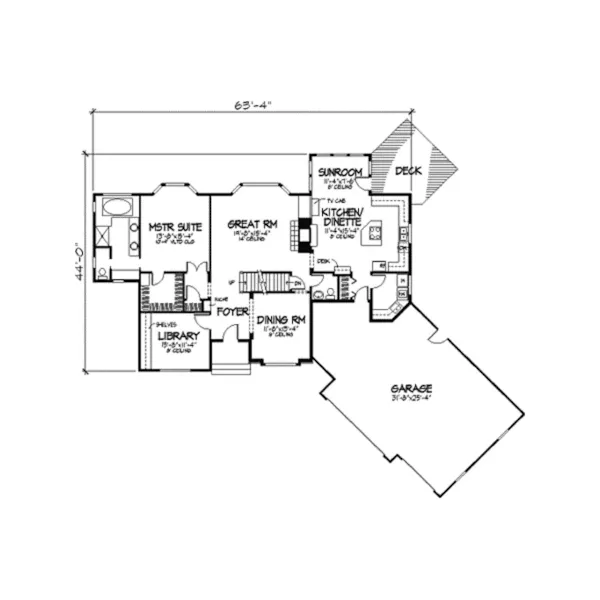 Florida House Plan First Floor - Raphael Two-Story Home 091D-0203 - Shop House Plans and More