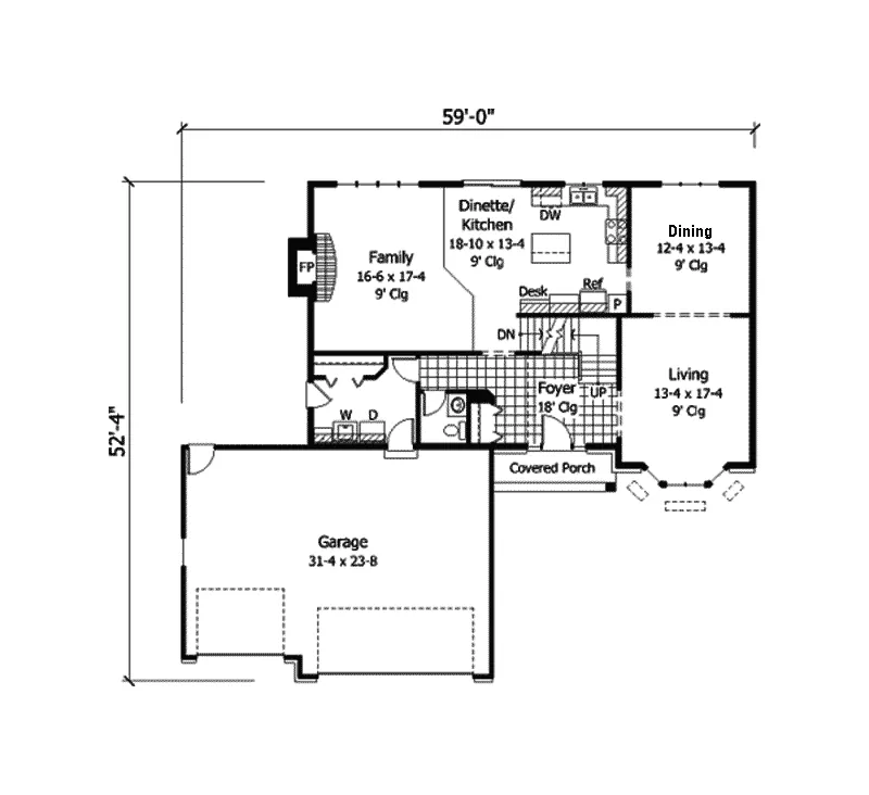 Traditional House Plan First Floor - Reichenhall Traditional Home 091D-0206 - Shop House Plans and More