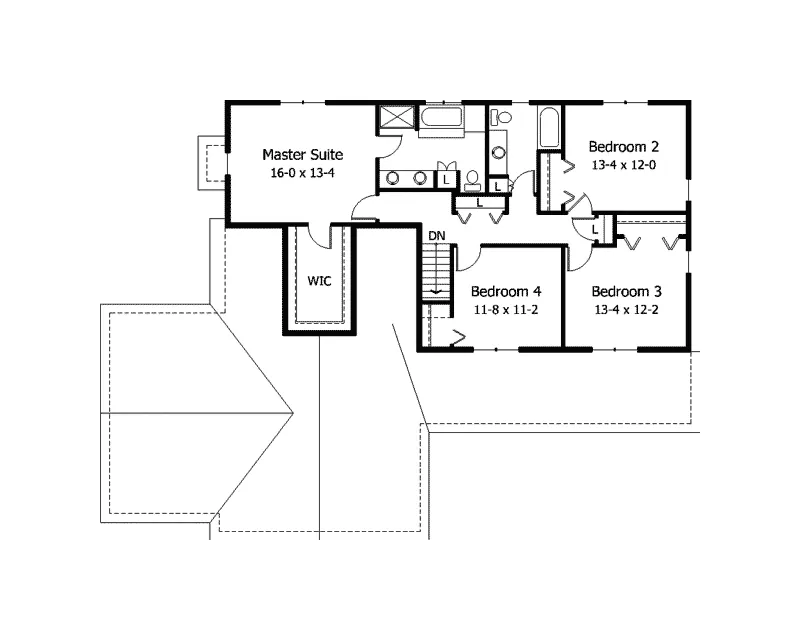 Country House Plan Second Floor - Hatfield Traditional Home 091D-0207 - Search House Plans and More