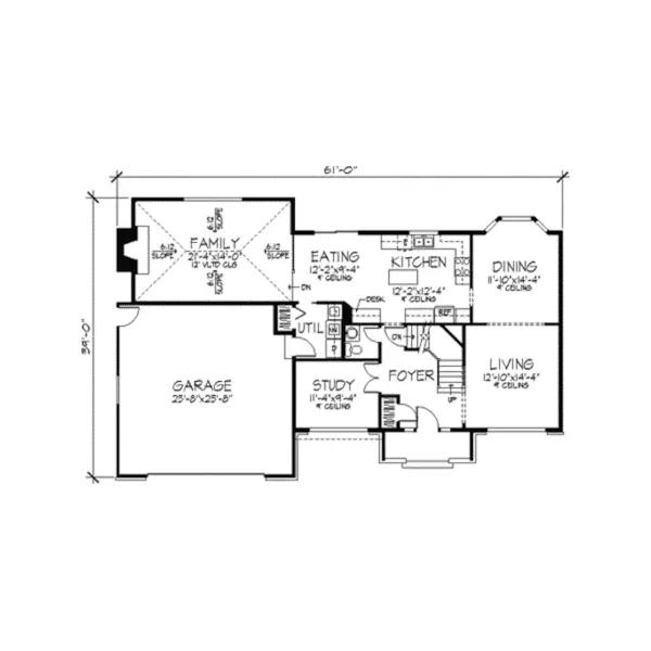 Traditional House Plan First Floor - Waterburn Georgian Home 091D-0213 - Shop House Plans and More