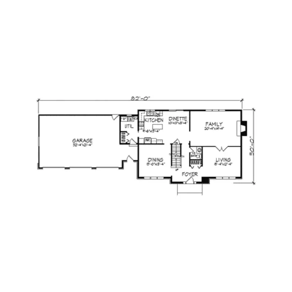 Colonial House Plan First Floor - Sutton Place Colonial Home 091D-0215 - Shop House Plans and More