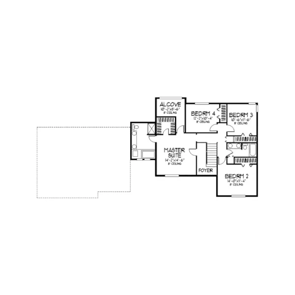 European House Plan Second Floor - Peaceful Haven Colonial Home 091D-0216 - Shop House Plans and More