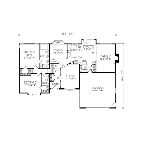 Ranch House Plan Second Floor - Fetrow Tudor Home 091D-0221 - Shop House Plans and More