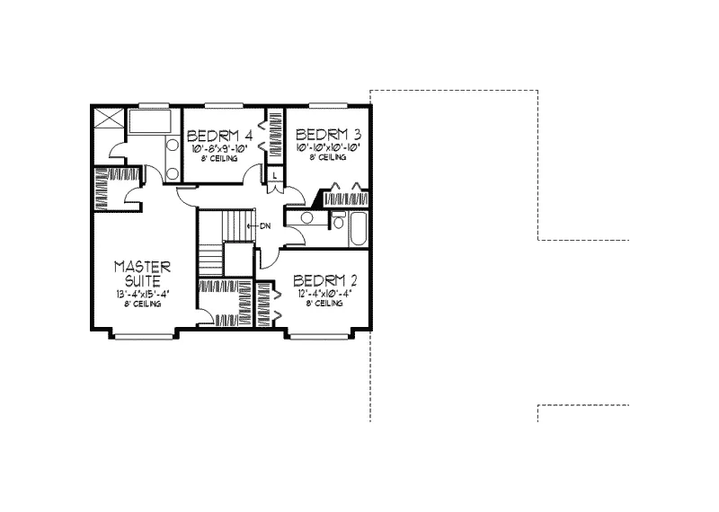 Tudor House Plan Second Floor - Cambridgeshire Tudor Home 091D-0224 - Search House Plans and More