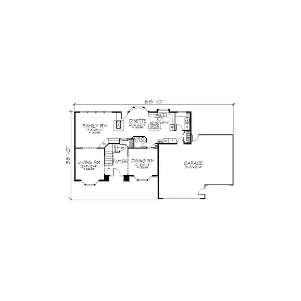 Traditional House Plan First Floor - Cookstone Traditional Home 091D-0225 - Search House Plans and More