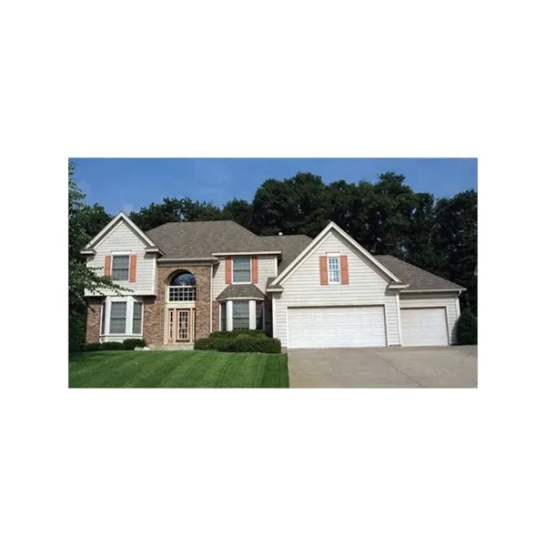 Traditional House With Three-Car Garage