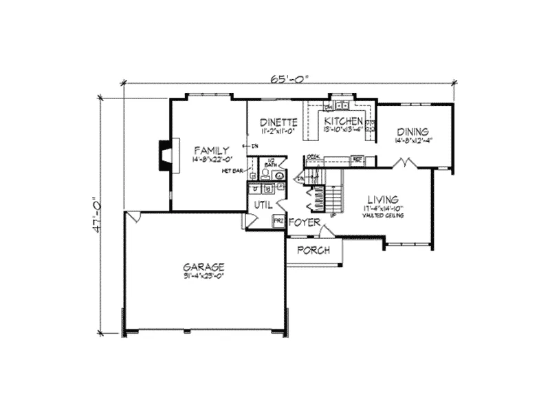 Contemporary House Plan First Floor - Manchester Park Modern Home 091D-0226 - Shop House Plans and More