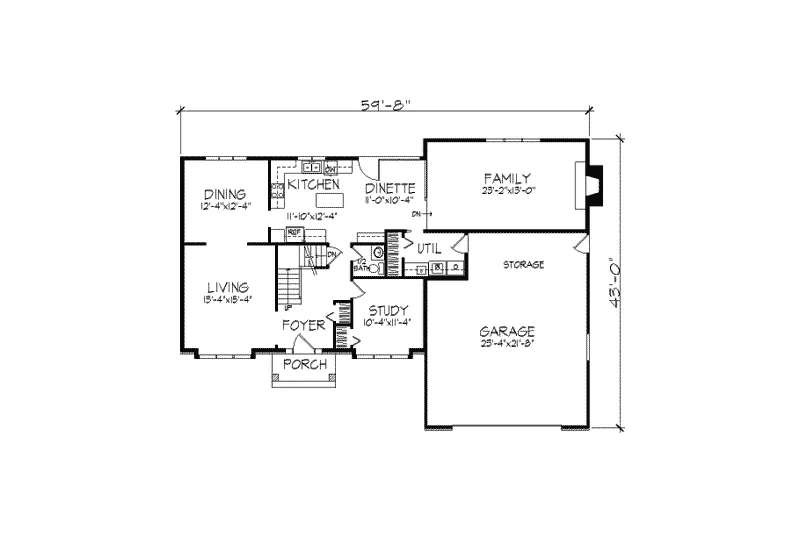 Country House Plan First Floor - Pompton Lake English Tudor Home 091D-0227 - Shop House Plans and More