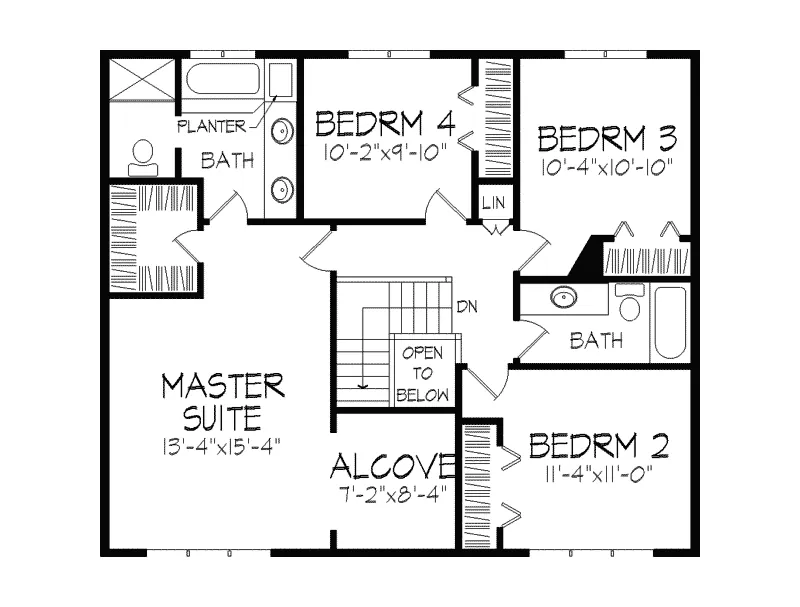 European House Plan Second Floor - Pompton Lake English Tudor Home 091D-0227 - Shop House Plans and More