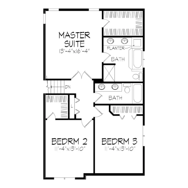 Country House Plan Second Floor - Beatty Country Home 091D-0229 - Search House Plans and More