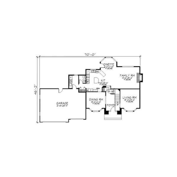 Traditional House Plan First Floor - Sheldon Pass Traditional Home 091D-0230 - Shop House Plans and More