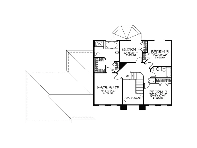 Traditional House Plan Second Floor - Sheldon Pass Traditional Home 091D-0230 - Shop House Plans and More