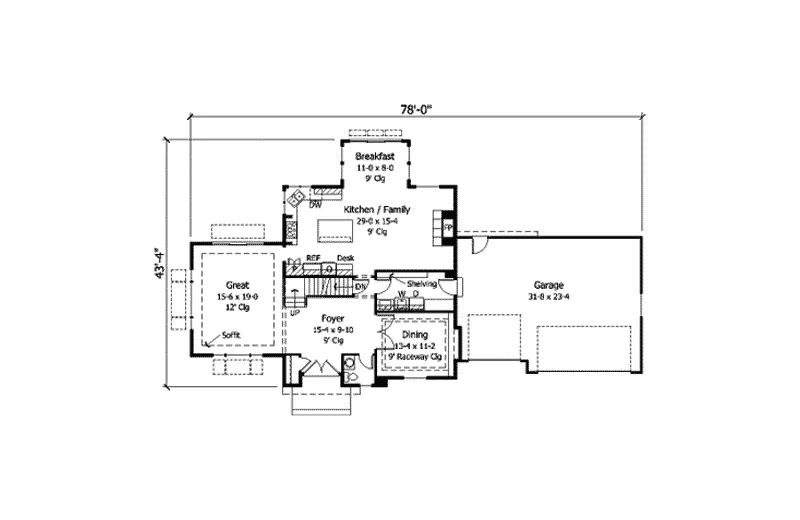 European House Plan First Floor - Rosebay Traditional Home 091D-0231 - Shop House Plans and More