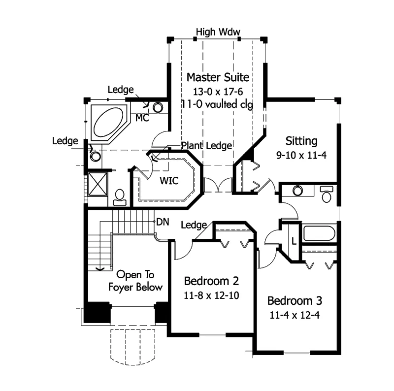 Traditional House Plan Second Floor - Elias Park Traditional Home 091D-0233 - Search House Plans and More