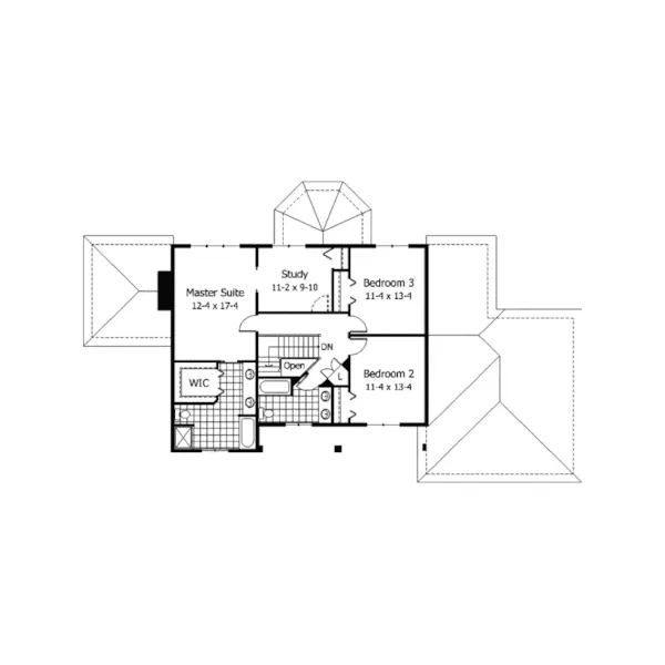 Plantation House Plan Second Floor - Sylvan Place Colonial Home 091D-0234 - Shop House Plans and More