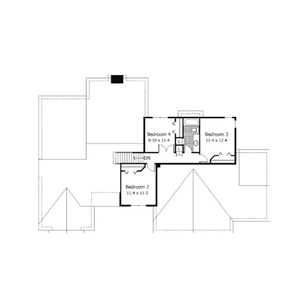 Contemporary House Plan Second Floor - Cordelia Contemporary Home 091D-0235 - Search House Plans and More