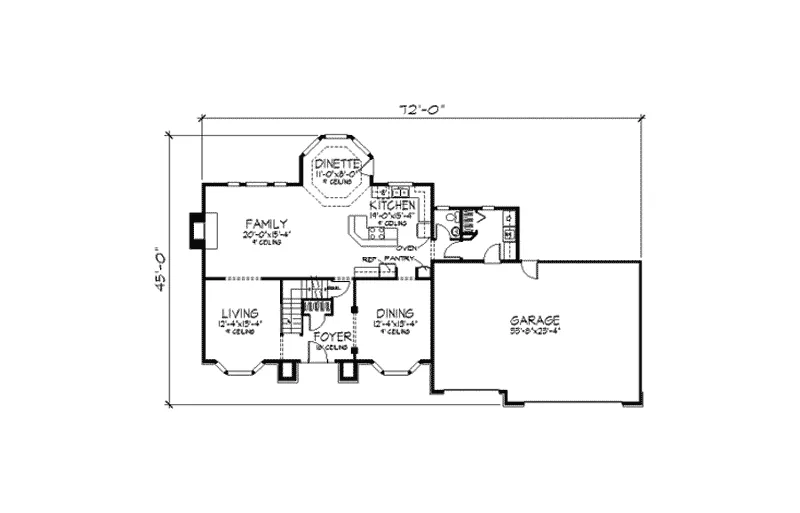 European House Plan First Floor - Julia Grove Traditional Home 091D-0240 - Search House Plans and More