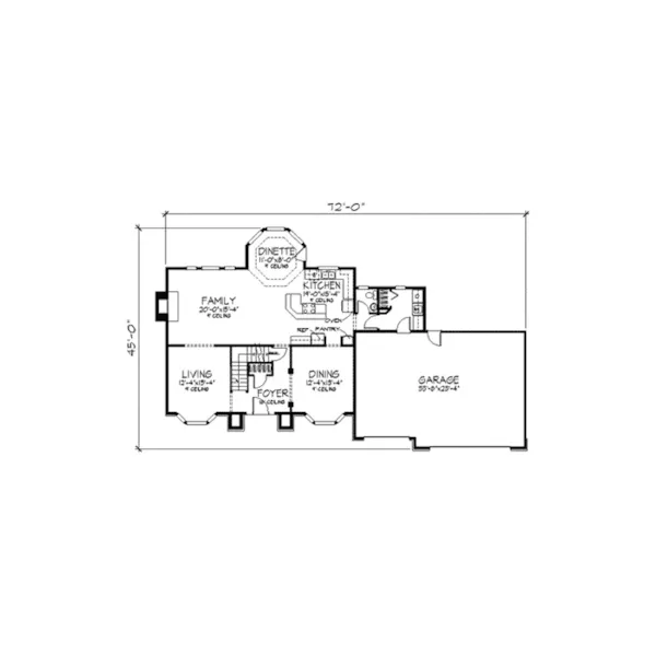 European House Plan First Floor - Julia Grove Traditional Home 091D-0240 - Search House Plans and More