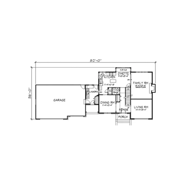 Tudor House Plan First Floor - Hyde Hill Tudor Style Home 091D-0244 - Search House Plans and More